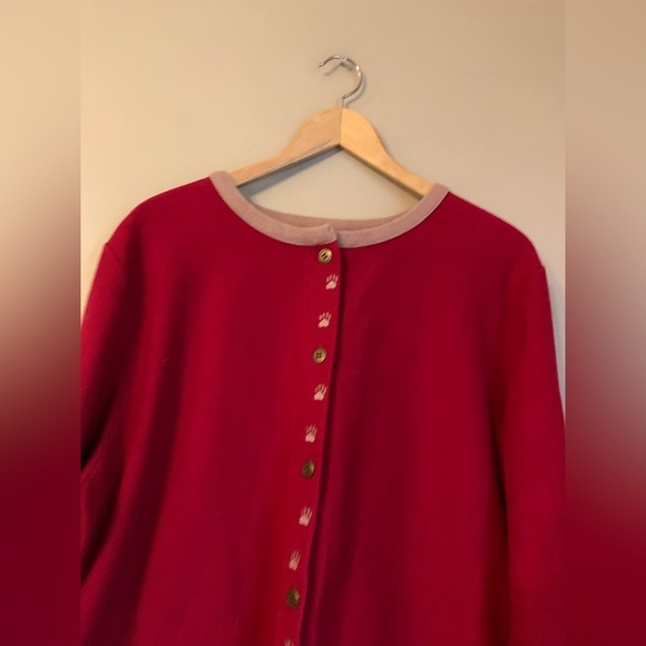 CHRISTOPHER & BANKS Cardigan for Puppy Lovers dog sweater 1x - Picture 5 of 9